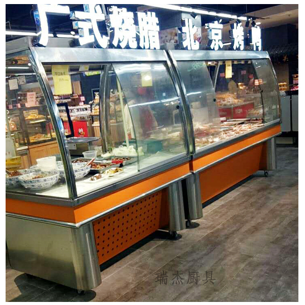 超市北京烤鴨柜展示柜款式